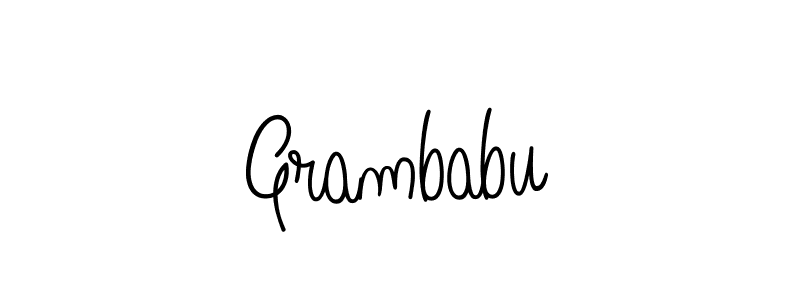 How to make Grambabu name signature. Use Angelique-Rose-font-FFP style for creating short signs online. This is the latest handwritten sign. Grambabu signature style 5 images and pictures png