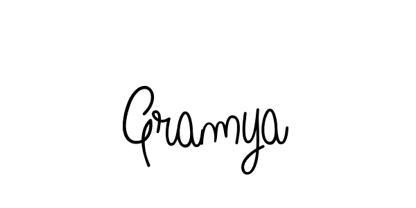 How to make Gramya name signature. Use Angelique-Rose-font-FFP style for creating short signs online. This is the latest handwritten sign. Gramya signature style 5 images and pictures png