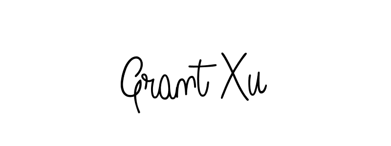 You should practise on your own different ways (Angelique-Rose-font-FFP) to write your name (Grant Xu) in signature. don't let someone else do it for you. Grant Xu signature style 5 images and pictures png