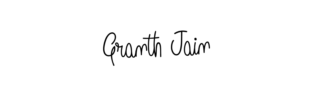 Create a beautiful signature design for name Granth Jain. With this signature (Angelique-Rose-font-FFP) fonts, you can make a handwritten signature for free. Granth Jain signature style 5 images and pictures png