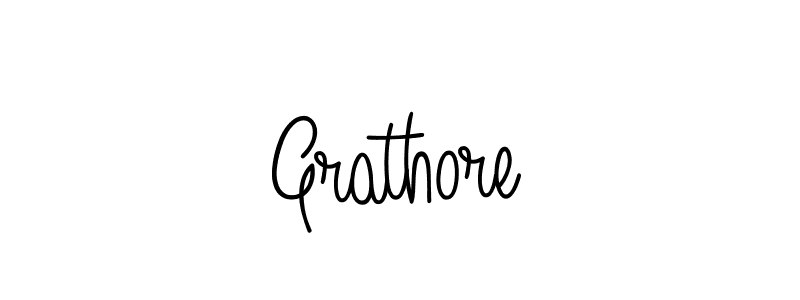 Design your own signature with our free online signature maker. With this signature software, you can create a handwritten (Angelique-Rose-font-FFP) signature for name Grathore. Grathore signature style 5 images and pictures png