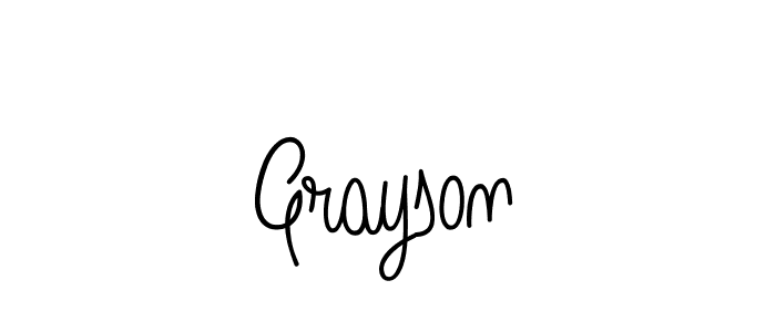 Make a beautiful signature design for name Grayson. With this signature (Angelique-Rose-font-FFP) style, you can create a handwritten signature for free. Grayson signature style 5 images and pictures png