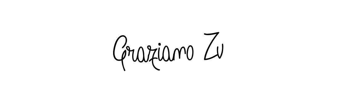 Use a signature maker to create a handwritten signature online. With this signature software, you can design (Angelique-Rose-font-FFP) your own signature for name Graziano Zv. Graziano Zv signature style 5 images and pictures png