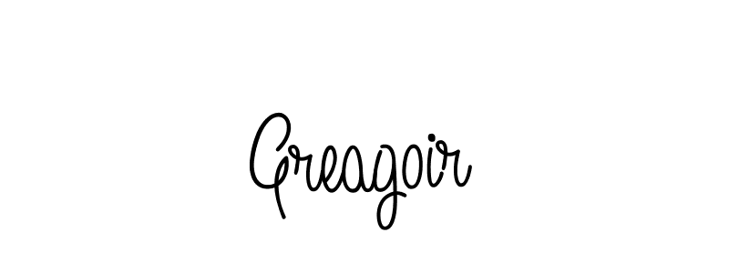 You should practise on your own different ways (Angelique-Rose-font-FFP) to write your name (Greagoir) in signature. don't let someone else do it for you. Greagoir signature style 5 images and pictures png