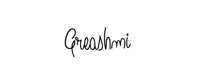 You can use this online signature creator to create a handwritten signature for the name Greashmi. This is the best online autograph maker. Greashmi signature style 5 images and pictures png