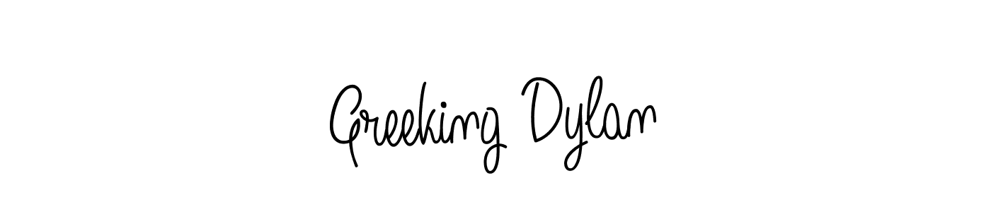 Design your own signature with our free online signature maker. With this signature software, you can create a handwritten (Angelique-Rose-font-FFP) signature for name Greeking Dylan. Greeking Dylan signature style 5 images and pictures png
