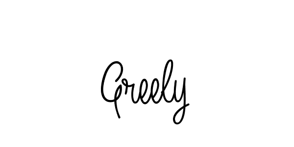 Use a signature maker to create a handwritten signature online. With this signature software, you can design (Angelique-Rose-font-FFP) your own signature for name Greely. Greely signature style 5 images and pictures png