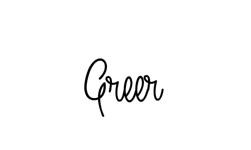 You should practise on your own different ways (Angelique-Rose-font-FFP) to write your name (Greer) in signature. don't let someone else do it for you. Greer signature style 5 images and pictures png