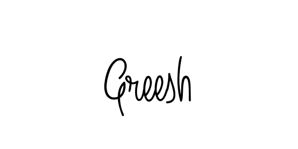 if you are searching for the best signature style for your name Greesh. so please give up your signature search. here we have designed multiple signature styles  using Angelique-Rose-font-FFP. Greesh signature style 5 images and pictures png