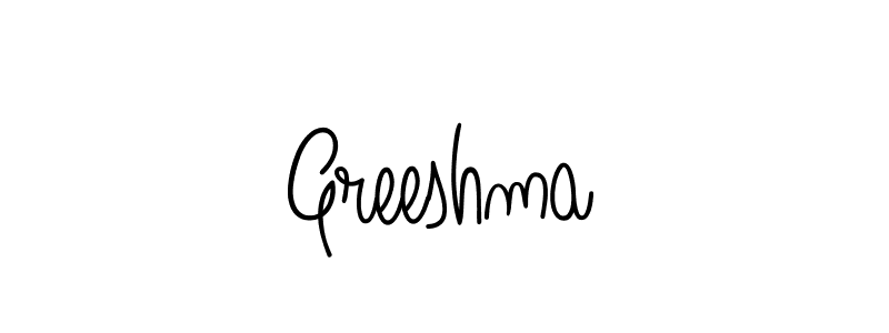 Also we have Greeshma name is the best signature style. Create professional handwritten signature collection using Angelique-Rose-font-FFP autograph style. Greeshma signature style 5 images and pictures png