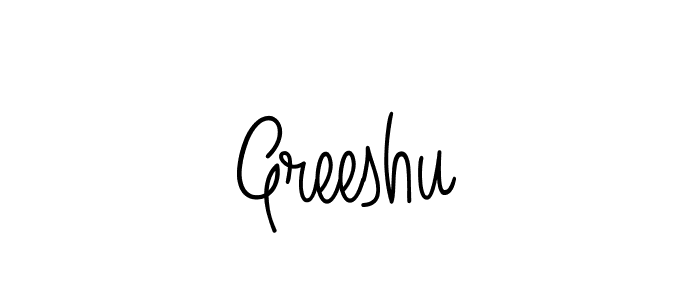 Once you've used our free online signature maker to create your best signature Angelique-Rose-font-FFP style, it's time to enjoy all of the benefits that Greeshu name signing documents. Greeshu signature style 5 images and pictures png