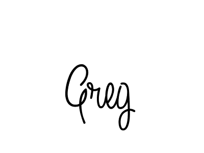 You should practise on your own different ways (Angelique-Rose-font-FFP) to write your name (Greg) in signature. don't let someone else do it for you. Greg signature style 5 images and pictures png