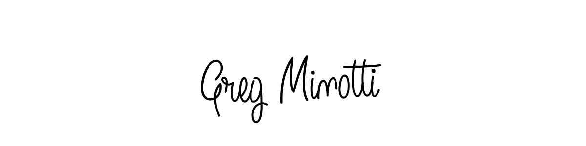 The best way (Angelique-Rose-font-FFP) to make a short signature is to pick only two or three words in your name. The name Greg Minotti include a total of six letters. For converting this name. Greg Minotti signature style 5 images and pictures png