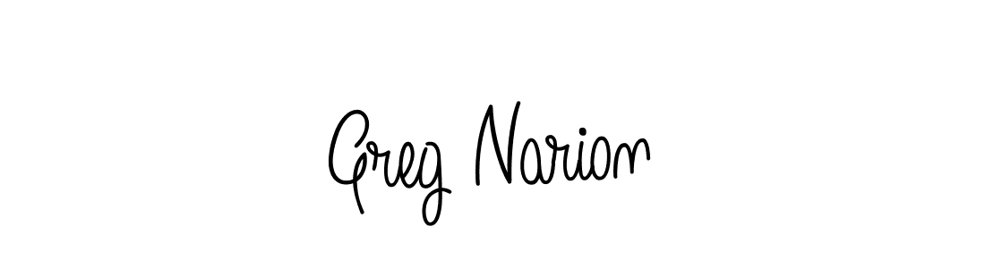Make a beautiful signature design for name Greg Narion. With this signature (Angelique-Rose-font-FFP) style, you can create a handwritten signature for free. Greg Narion signature style 5 images and pictures png