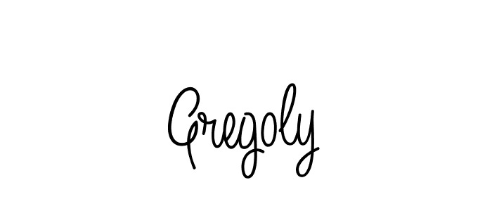 You should practise on your own different ways (Angelique-Rose-font-FFP) to write your name (Gregoly) in signature. don't let someone else do it for you. Gregoly signature style 5 images and pictures png