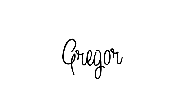Make a beautiful signature design for name Gregor. With this signature (Angelique-Rose-font-FFP) style, you can create a handwritten signature for free. Gregor signature style 5 images and pictures png