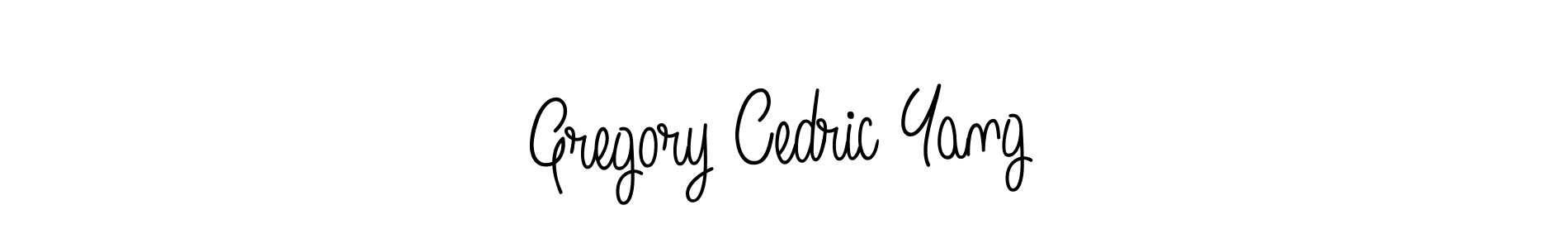 Use a signature maker to create a handwritten signature online. With this signature software, you can design (Angelique-Rose-font-FFP) your own signature for name Gregory Cedric Yang. Gregory Cedric Yang signature style 5 images and pictures png