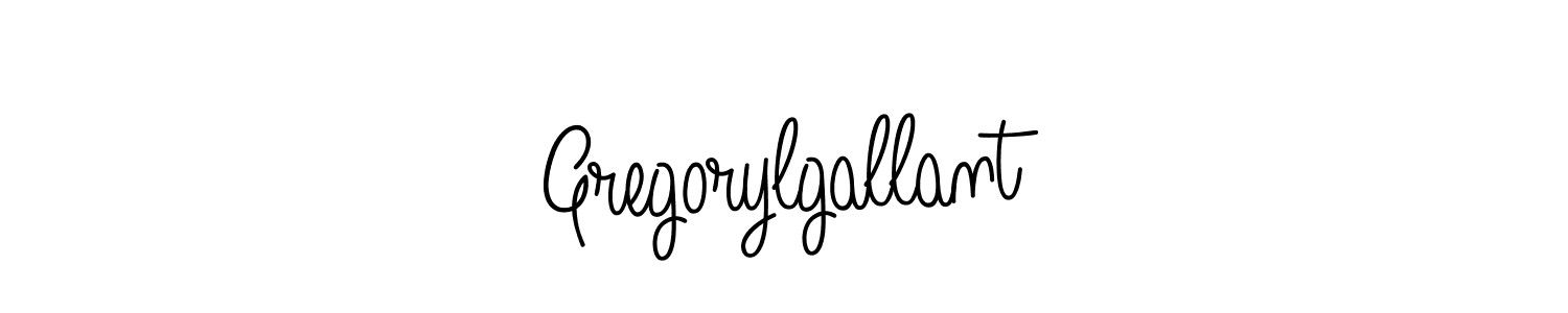 Gregorylgallant stylish signature style. Best Handwritten Sign (Angelique-Rose-font-FFP) for my name. Handwritten Signature Collection Ideas for my name Gregorylgallant. Gregorylgallant signature style 5 images and pictures png