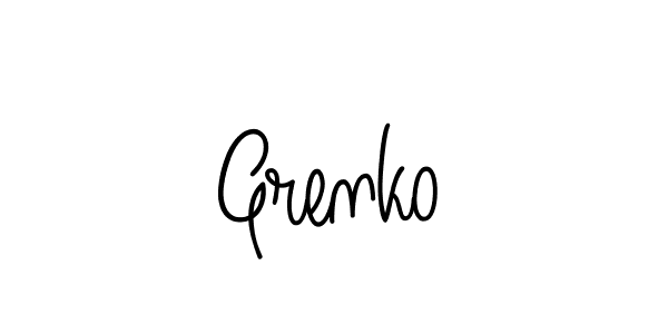 The best way (Angelique-Rose-font-FFP) to make a short signature is to pick only two or three words in your name. The name Grenko include a total of six letters. For converting this name. Grenko signature style 5 images and pictures png