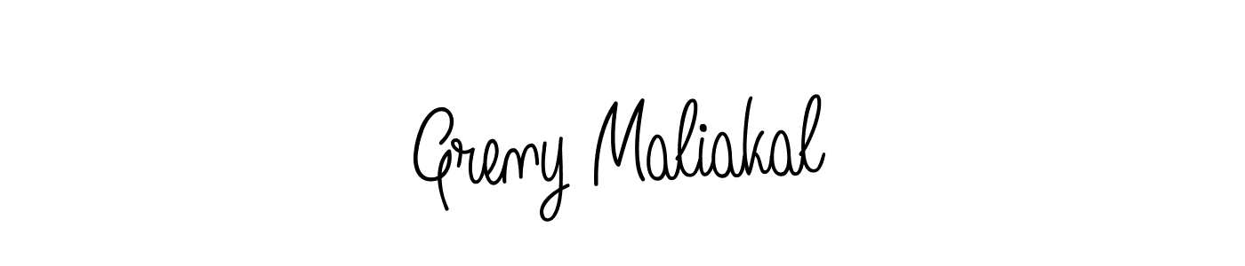 Design your own signature with our free online signature maker. With this signature software, you can create a handwritten (Angelique-Rose-font-FFP) signature for name Greny Maliakal. Greny Maliakal signature style 5 images and pictures png