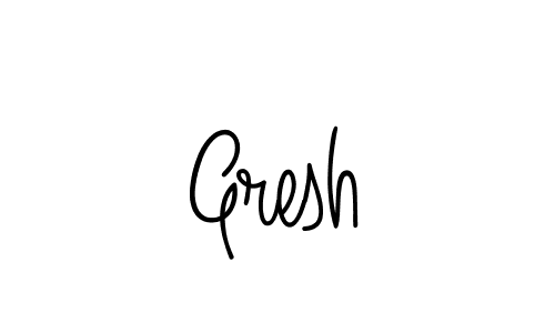 Design your own signature with our free online signature maker. With this signature software, you can create a handwritten (Angelique-Rose-font-FFP) signature for name Gresh. Gresh signature style 5 images and pictures png