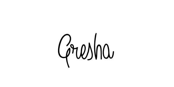 It looks lik you need a new signature style for name Gresha. Design unique handwritten (Angelique-Rose-font-FFP) signature with our free signature maker in just a few clicks. Gresha signature style 5 images and pictures png