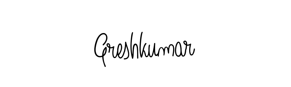 How to make Greshkumar name signature. Use Angelique-Rose-font-FFP style for creating short signs online. This is the latest handwritten sign. Greshkumar signature style 5 images and pictures png