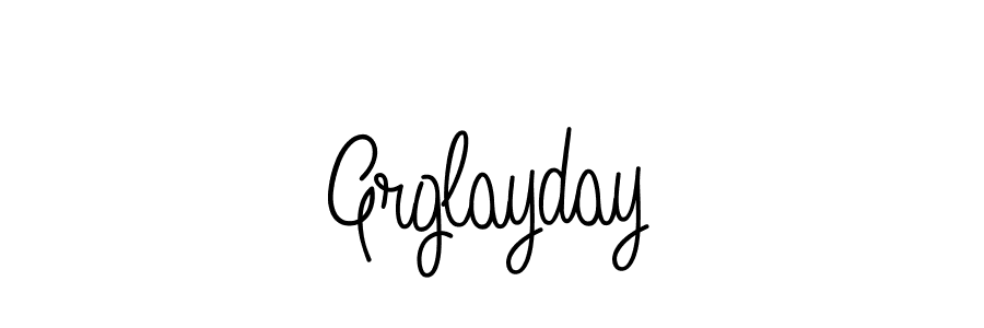 The best way (Angelique-Rose-font-FFP) to make a short signature is to pick only two or three words in your name. The name Grglayday include a total of six letters. For converting this name. Grglayday signature style 5 images and pictures png