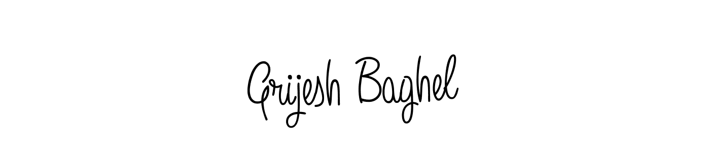 Make a beautiful signature design for name Grijesh Baghel. With this signature (Angelique-Rose-font-FFP) style, you can create a handwritten signature for free. Grijesh Baghel signature style 5 images and pictures png