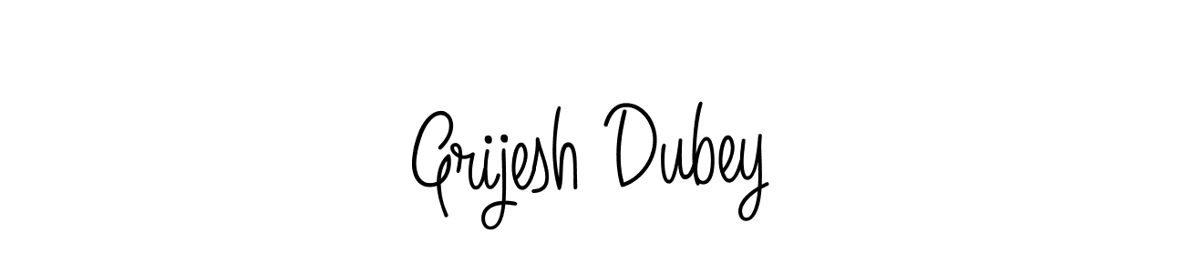Make a beautiful signature design for name Grijesh Dubey. With this signature (Angelique-Rose-font-FFP) style, you can create a handwritten signature for free. Grijesh Dubey signature style 5 images and pictures png