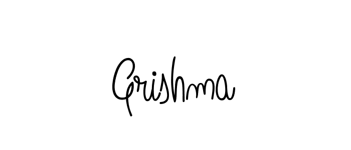 How to make Grishma name signature. Use Angelique-Rose-font-FFP style for creating short signs online. This is the latest handwritten sign. Grishma signature style 5 images and pictures png