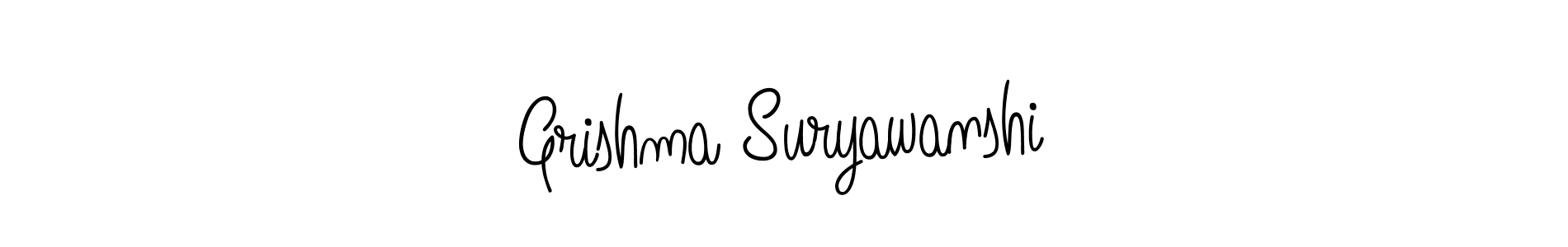 It looks lik you need a new signature style for name Grishma Suryawanshi. Design unique handwritten (Angelique-Rose-font-FFP) signature with our free signature maker in just a few clicks. Grishma Suryawanshi signature style 5 images and pictures png