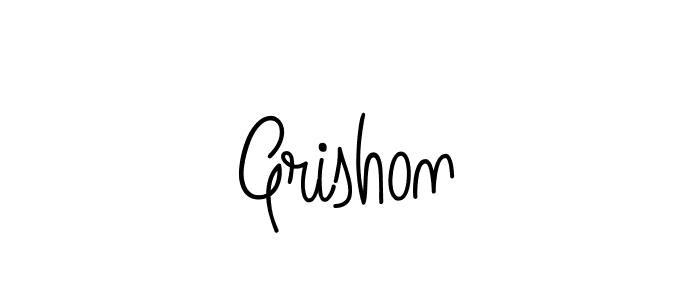 The best way (Angelique-Rose-font-FFP) to make a short signature is to pick only two or three words in your name. The name Grishon include a total of six letters. For converting this name. Grishon signature style 5 images and pictures png