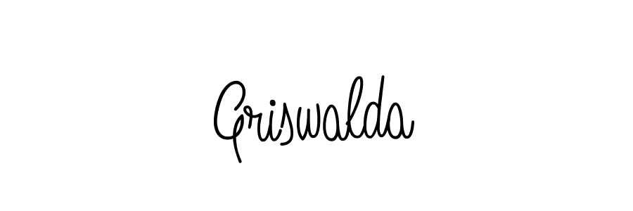 Make a beautiful signature design for name Griswalda. With this signature (Angelique-Rose-font-FFP) style, you can create a handwritten signature for free. Griswalda signature style 5 images and pictures png