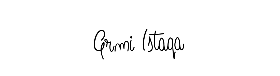 The best way (Angelique-Rose-font-FFP) to make a short signature is to pick only two or three words in your name. The name Grmi Istaqa include a total of six letters. For converting this name. Grmi Istaqa signature style 5 images and pictures png