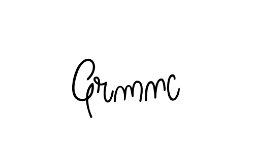 Make a beautiful signature design for name Grmnc. With this signature (Angelique-Rose-font-FFP) style, you can create a handwritten signature for free. Grmnc signature style 5 images and pictures png