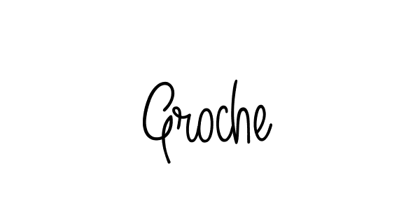 How to Draw Groche signature style? Angelique-Rose-font-FFP is a latest design signature styles for name Groche. Groche signature style 5 images and pictures png