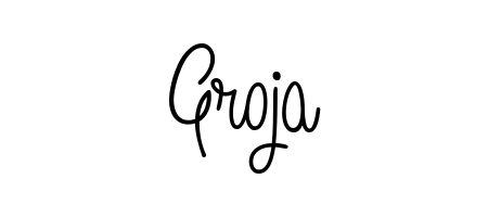 Discover how Groja looks in an executive cursive font (Angelique-Rose-font-FFP). Perfect for legal documents, invoices, and certificates. Groja signature style 5 images and pictures png