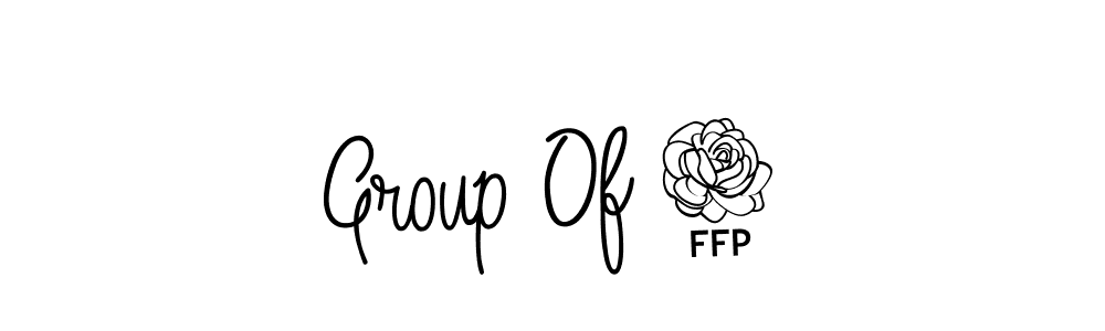 How to make Group Of 5 name signature. Use Angelique-Rose-font-FFP style for creating short signs online. This is the latest handwritten sign. Group Of 5 signature style 5 images and pictures png