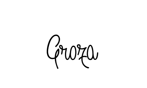 You should practise on your own different ways (Angelique-Rose-font-FFP) to write your name (Groza) in signature. don't let someone else do it for you. Groza signature style 5 images and pictures png