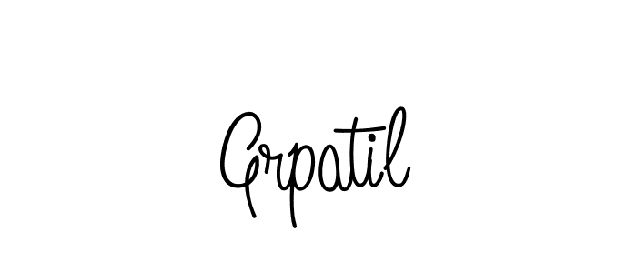 How to make Grpatil name signature. Use Angelique-Rose-font-FFP style for creating short signs online. This is the latest handwritten sign. Grpatil signature style 5 images and pictures png
