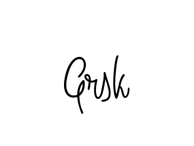Grsk stylish signature style. Best Handwritten Sign (Angelique-Rose-font-FFP) for my name. Handwritten Signature Collection Ideas for my name Grsk. Grsk signature style 5 images and pictures png