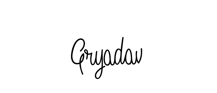 Make a beautiful signature design for name Gryadav. With this signature (Angelique-Rose-font-FFP) style, you can create a handwritten signature for free. Gryadav signature style 5 images and pictures png