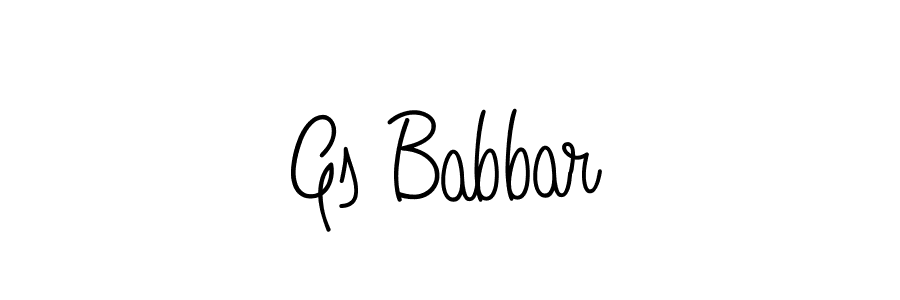 How to make Gs Babbar name signature. Use Angelique-Rose-font-FFP style for creating short signs online. This is the latest handwritten sign. Gs Babbar signature style 5 images and pictures png