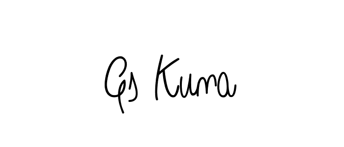 Design your own signature with our free online signature maker. With this signature software, you can create a handwritten (Angelique-Rose-font-FFP) signature for name Gs Kuna. Gs Kuna signature style 5 images and pictures png