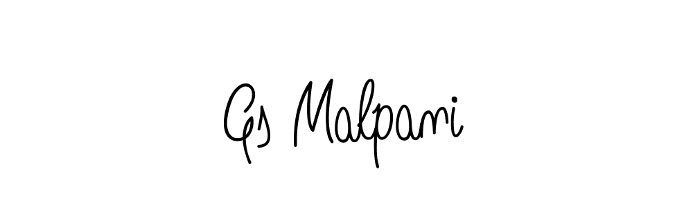 You should practise on your own different ways (Angelique-Rose-font-FFP) to write your name (Gs Malpani) in signature. don't let someone else do it for you. Gs Malpani signature style 5 images and pictures png