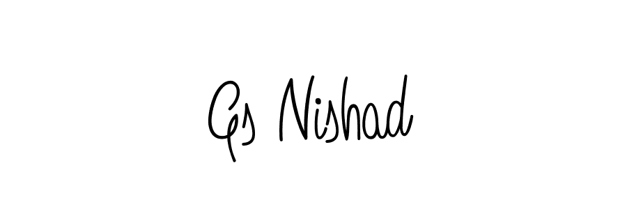 if you are searching for the best signature style for your name Gs Nishad. so please give up your signature search. here we have designed multiple signature styles  using Angelique-Rose-font-FFP. Gs Nishad signature style 5 images and pictures png