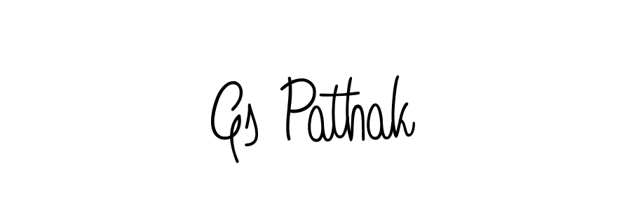 How to Draw Gs Pathak signature style? Angelique-Rose-font-FFP is a latest design signature styles for name Gs Pathak. Gs Pathak signature style 5 images and pictures png