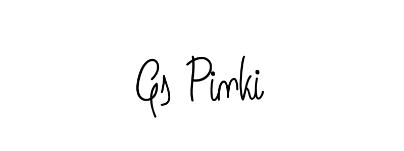 The best way (Angelique-Rose-font-FFP) to make a short signature is to pick only two or three words in your name. The name Gs Pinki include a total of six letters. For converting this name. Gs Pinki signature style 5 images and pictures png