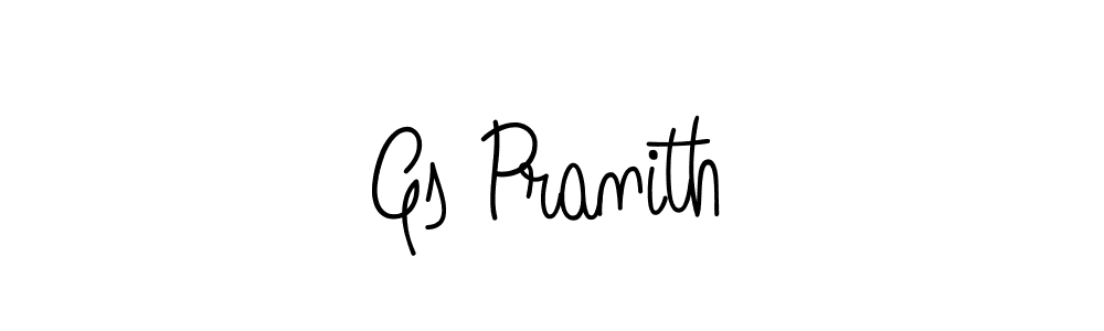 Make a beautiful signature design for name Gs Pranith. With this signature (Angelique-Rose-font-FFP) style, you can create a handwritten signature for free. Gs Pranith signature style 5 images and pictures png